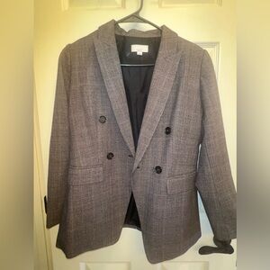 Loft brown plaid blazer. Size 2P
